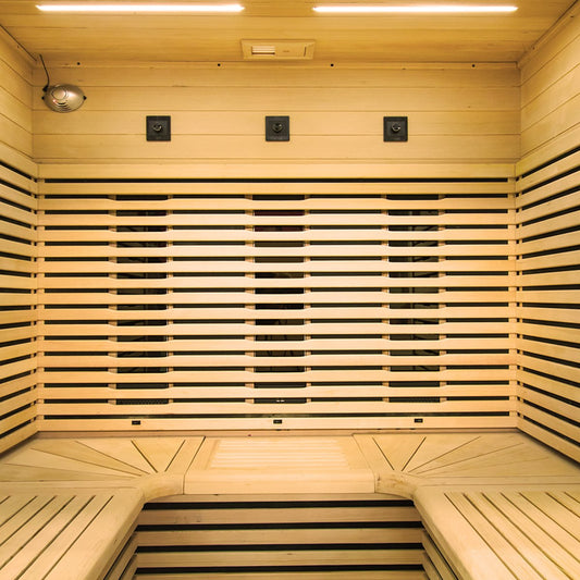 Grande cabine infrarouge à banc en U – Holl's Canopée 6 places