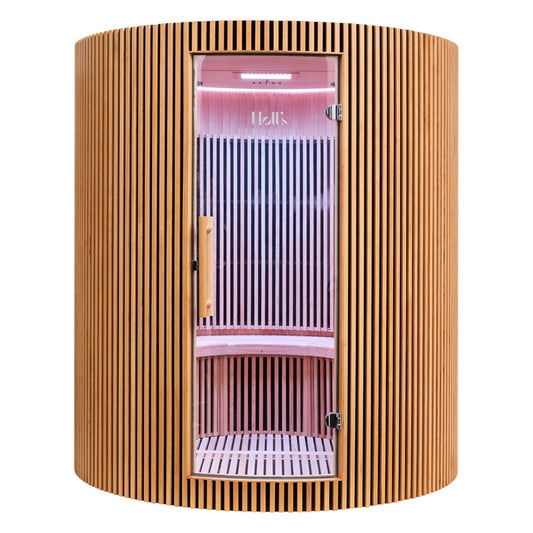 Grand sauna infrarouge circulaire à partager – Holl's Moon 4 places