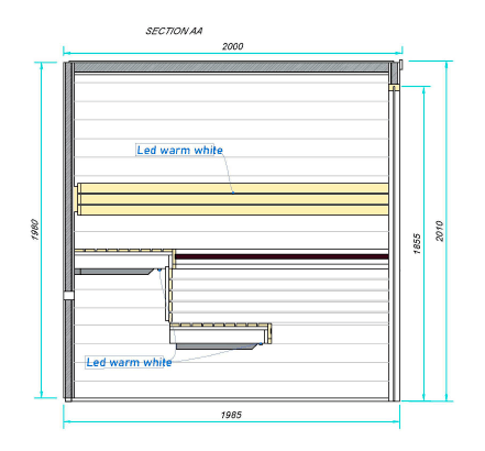 Sauna Well<br> Wenge 220 - spa-suisse.ch
