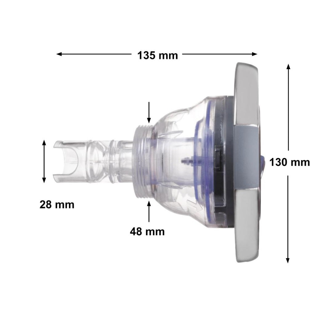 Schéma des dimensions de la buse Wellis 13 cm jet rotatif