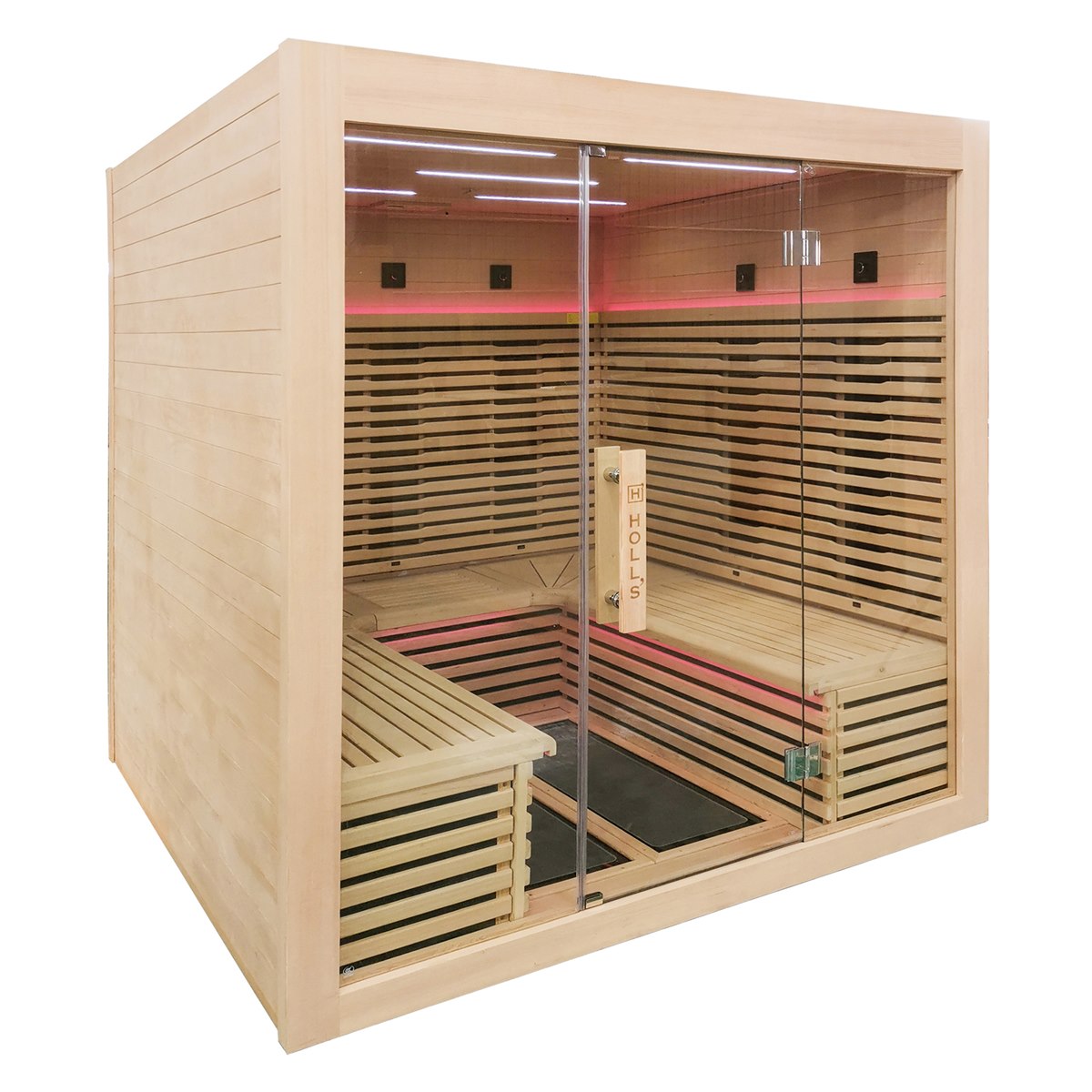 Grande cabine infrarouge à banc en U – Holl's Canopée 6 places