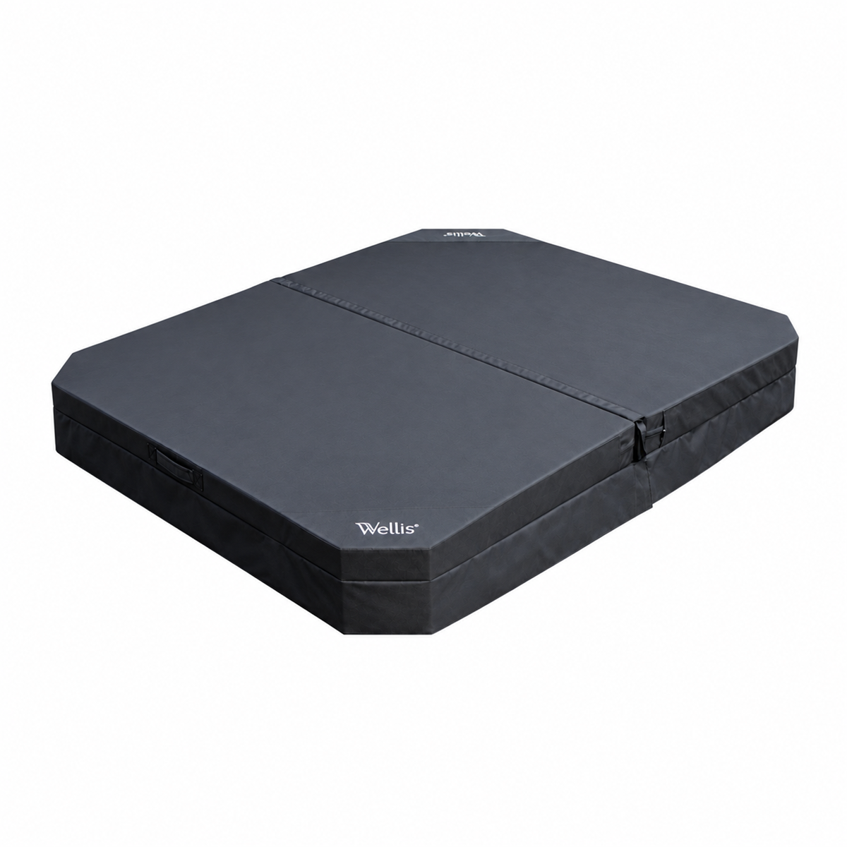 Couverture de spa Wellis BlackTex rectangulaire à grands coins anglés