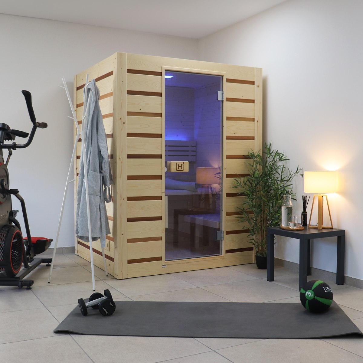Sauna traditionnel compact à isolation renforcée – Holl's Eccolo 2 places