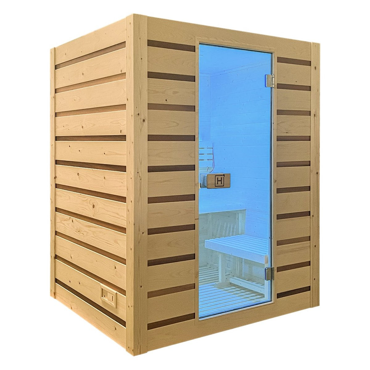 Sauna traditionnel compact à isolation renforcée – Holl's Eccolo 2 places