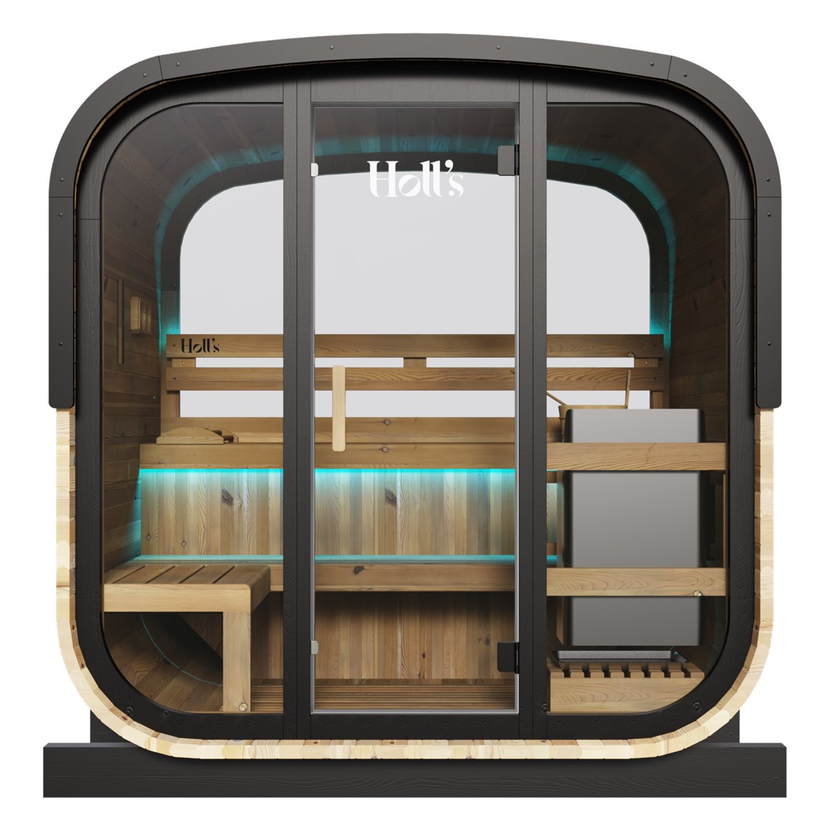 Sauna extérieur thermo-traité 5 à 6 places – Holl's Hestia 160