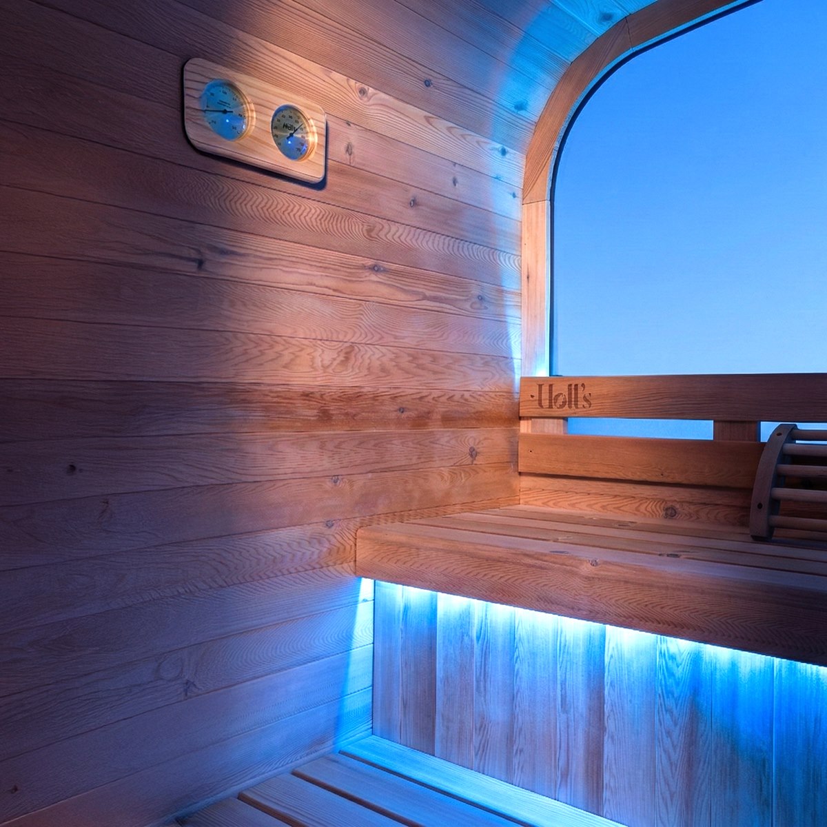 Sauna extérieur thermo-traité 5 à 6 places – Holl's Hestia 160