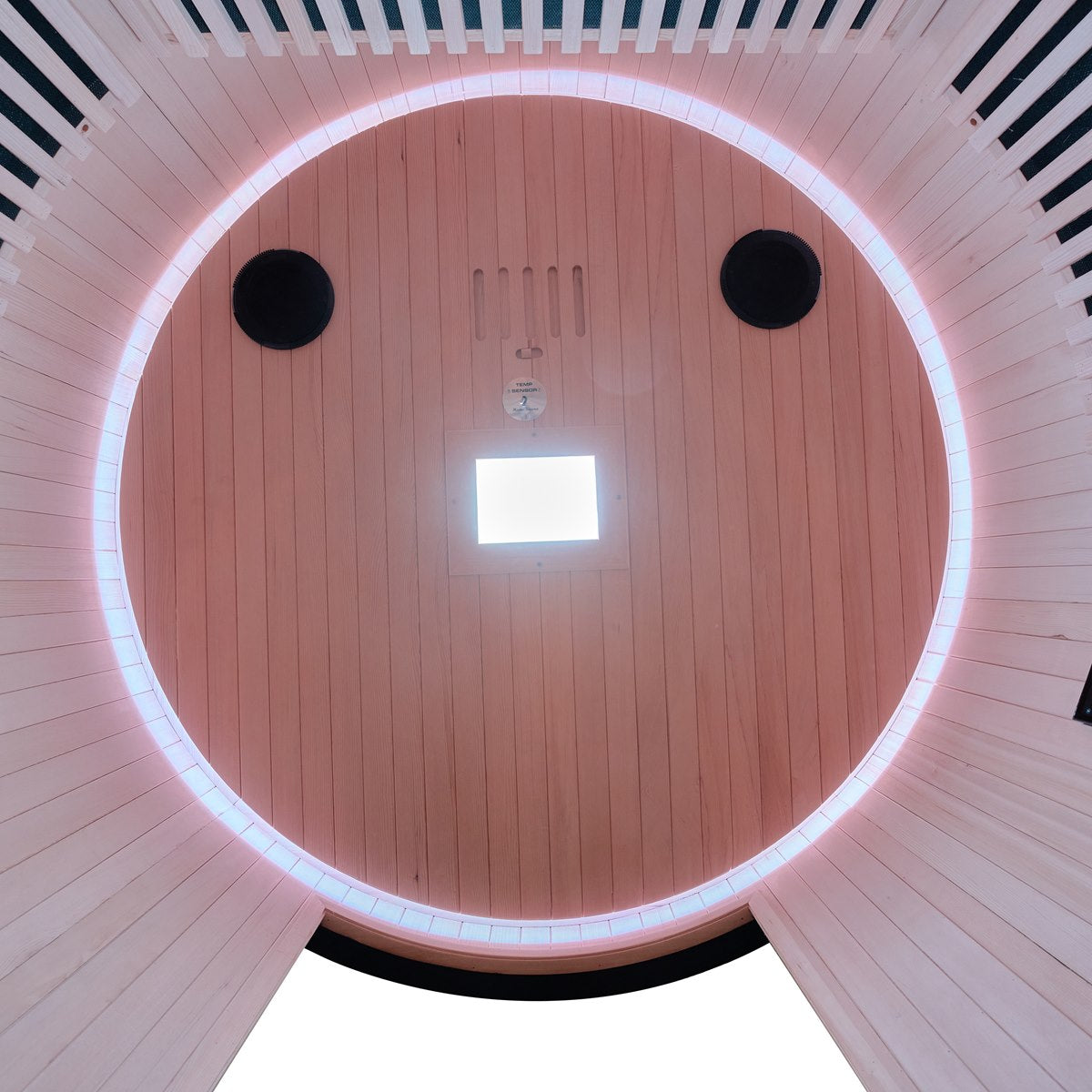 Sauna infrarouge design au format circulaire – Holl's Moon 2 places