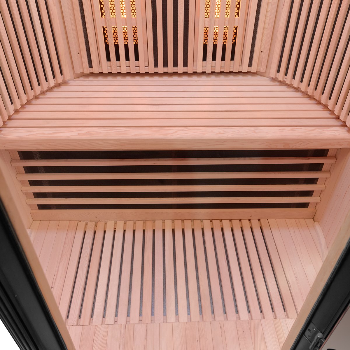 Sauna infrarouge design au format circulaire – Holl's Moon 2 places