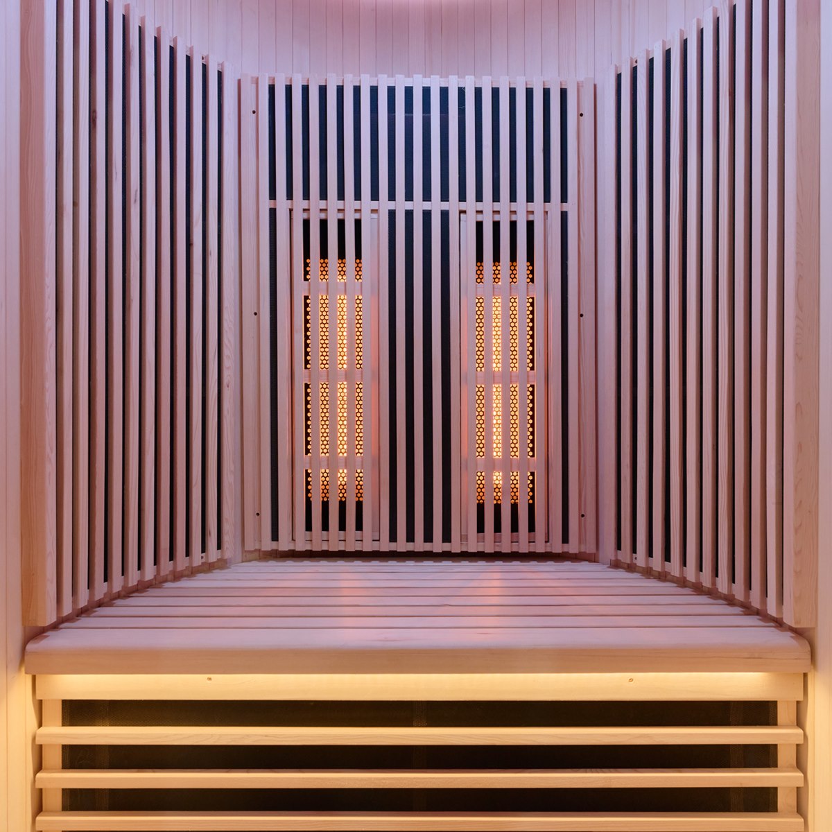 Sauna infrarouge design au format circulaire – Holl's Moon 2 places