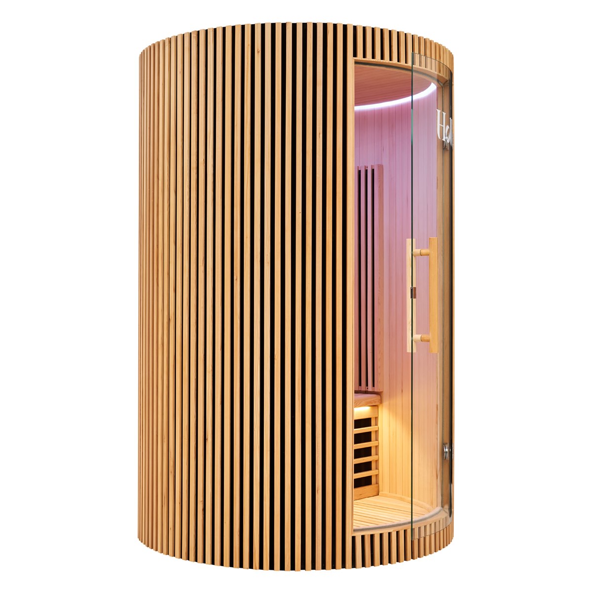 Sauna infrarouge design au format circulaire – Holl's Moon 2 places