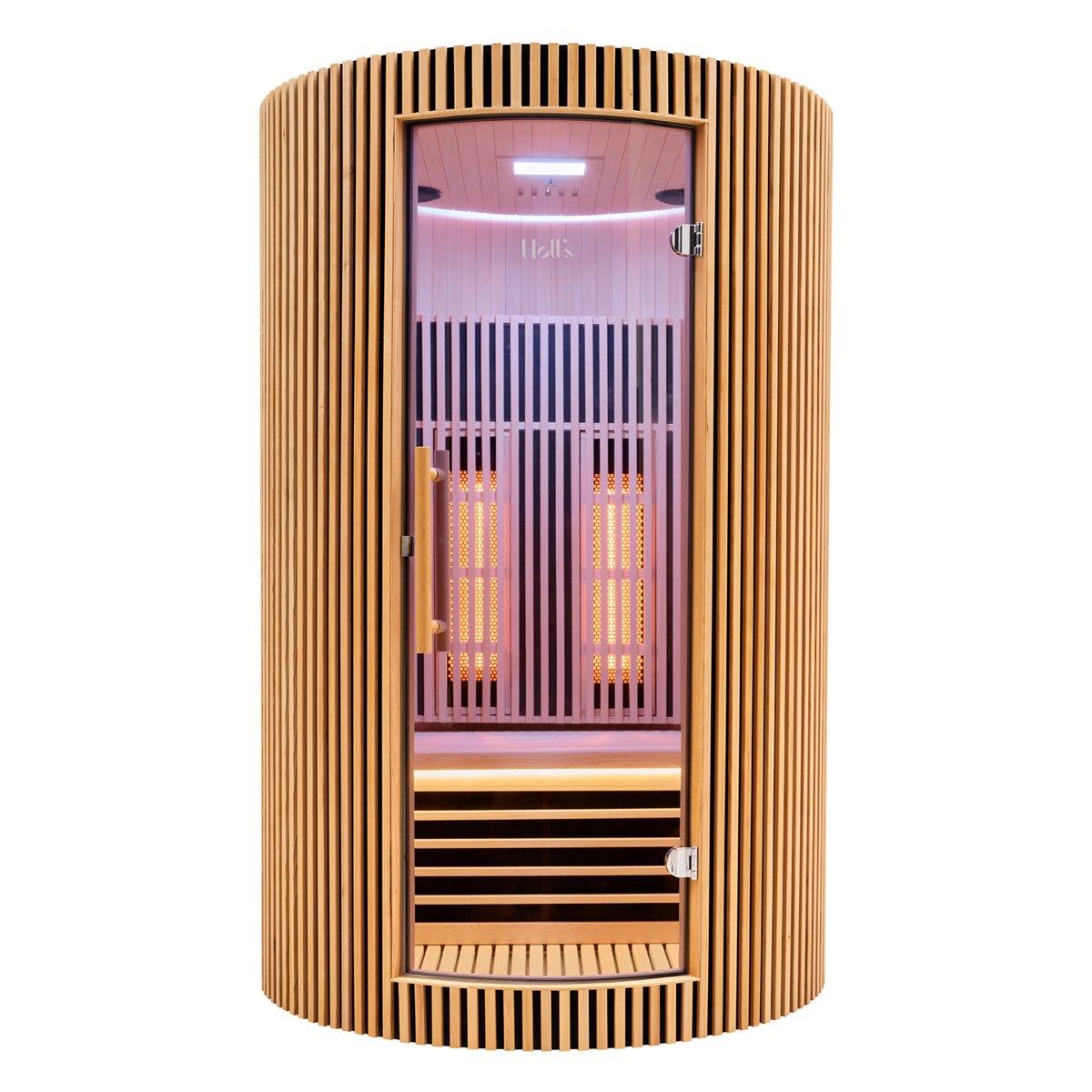 Sauna infrarouge design au format circulaire – Holl's Moon 2 places
