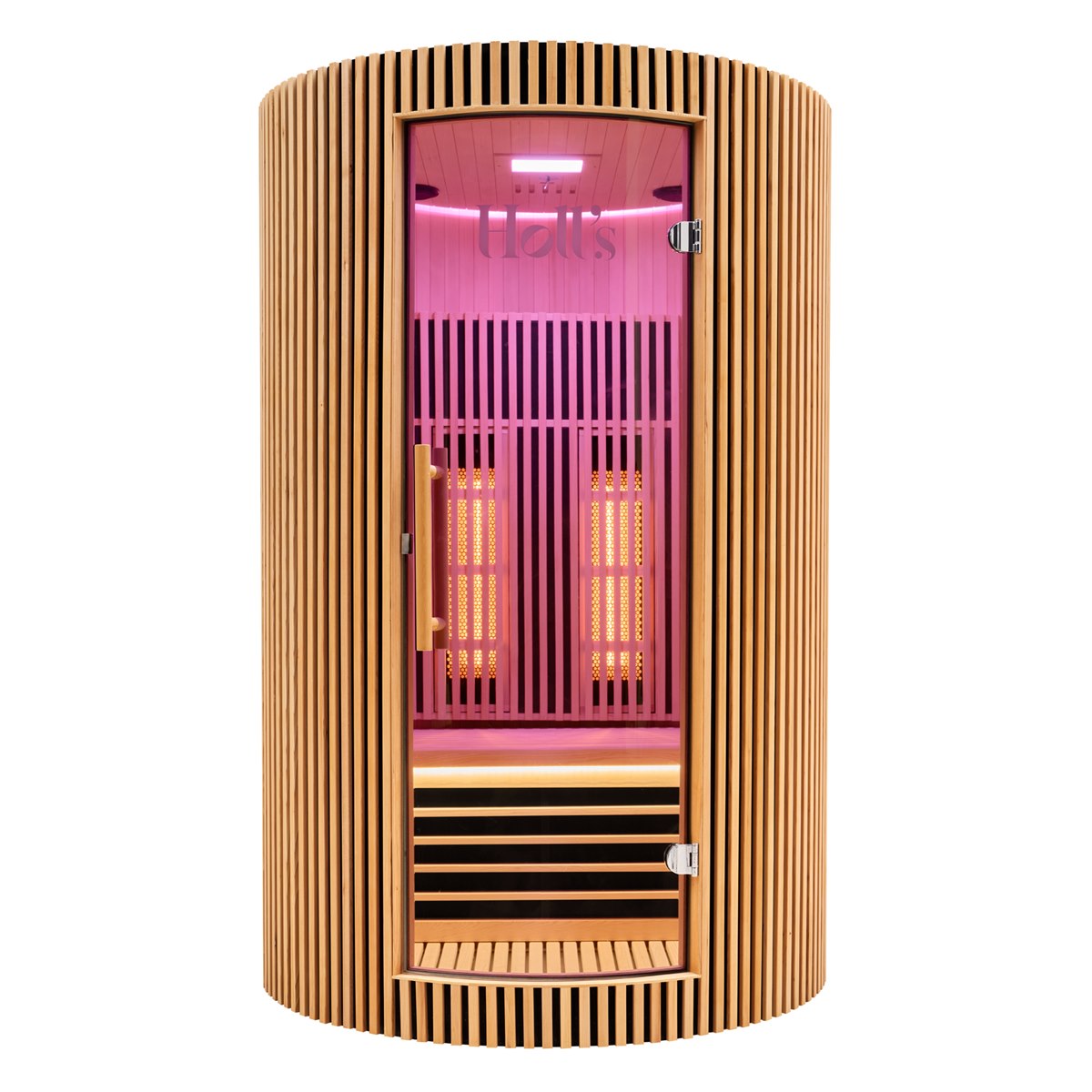 Sauna infrarouge design au format circulaire – Holl's Moon 2 places