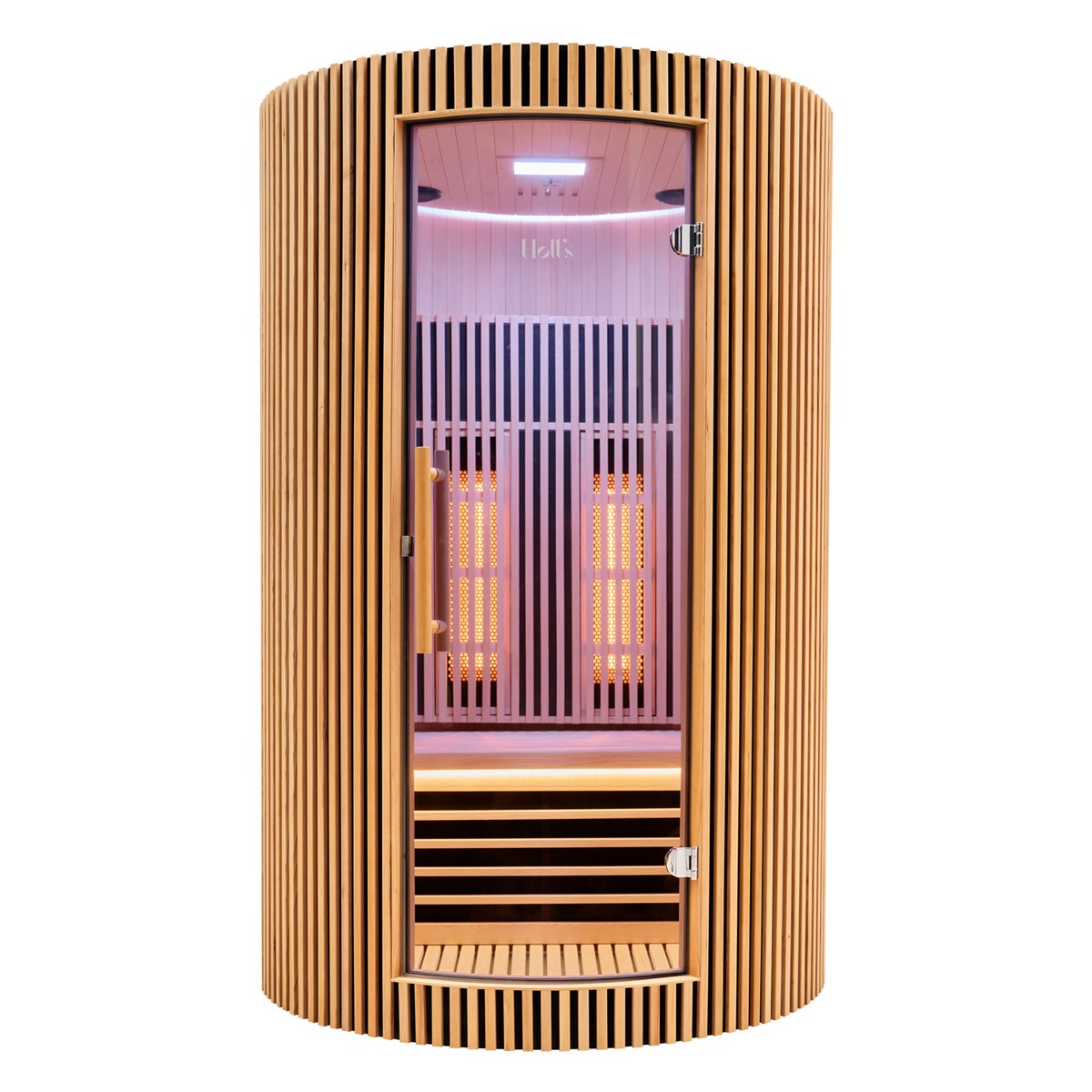 Sauna infrarouge design au format circulaire – Holl's Moon 2 places