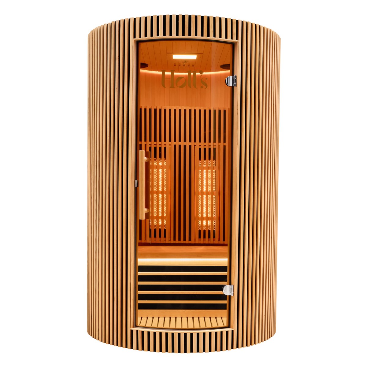 Sauna infrarouge design au format circulaire – Holl's Moon 2 places