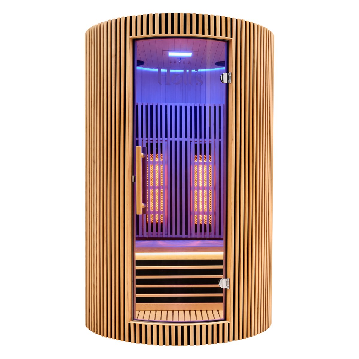 Sauna infrarouge design au format circulaire – Holl's Moon 2 places