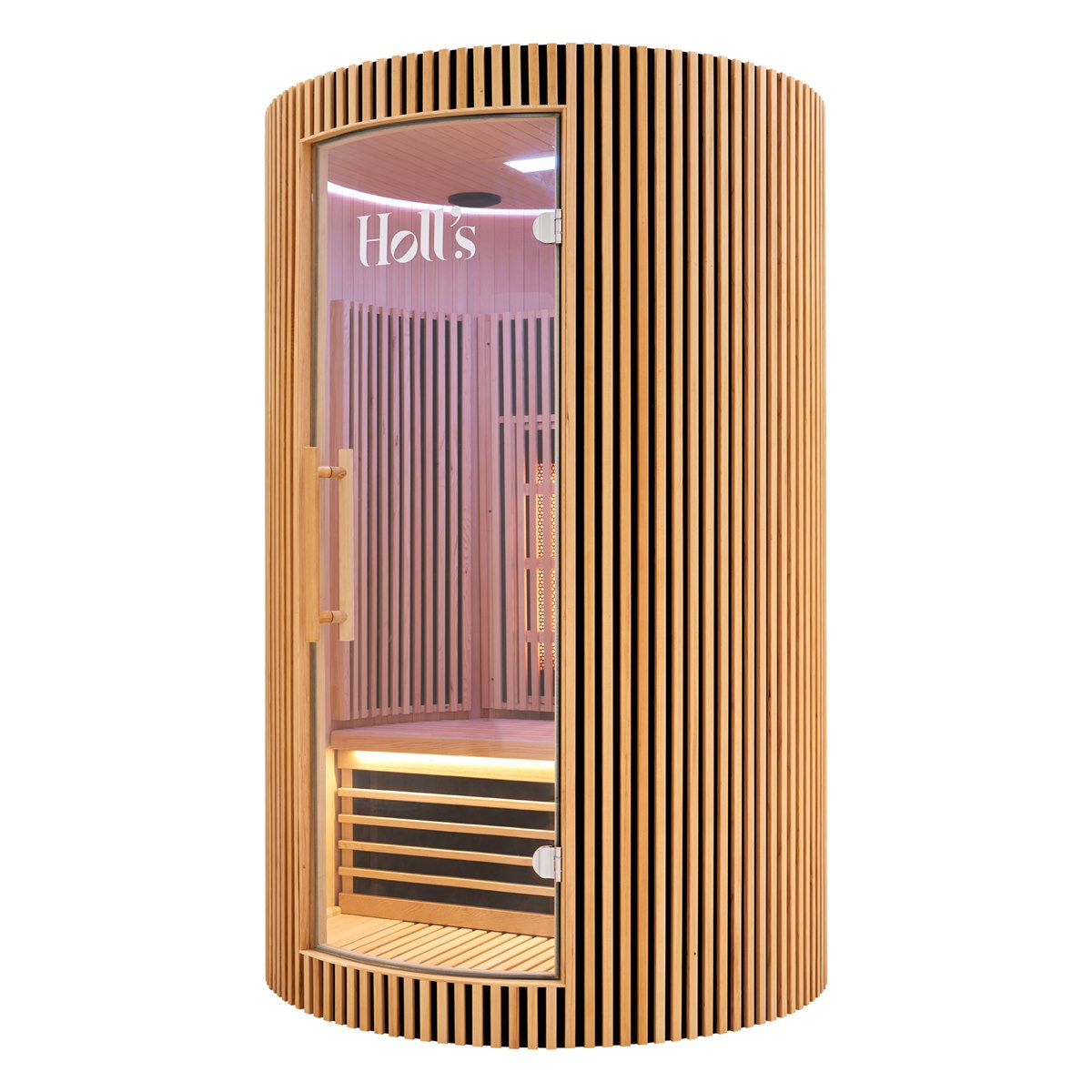 Sauna infrarouge design au format circulaire – Holl's Moon 2 places