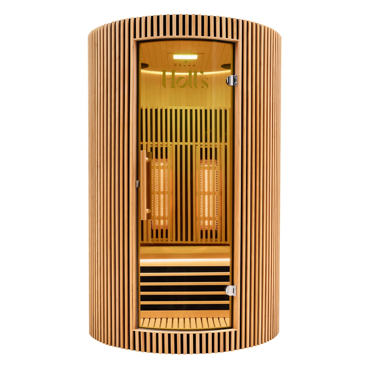 Sauna infrarouge design au format circulaire – Holl's Moon 2 places