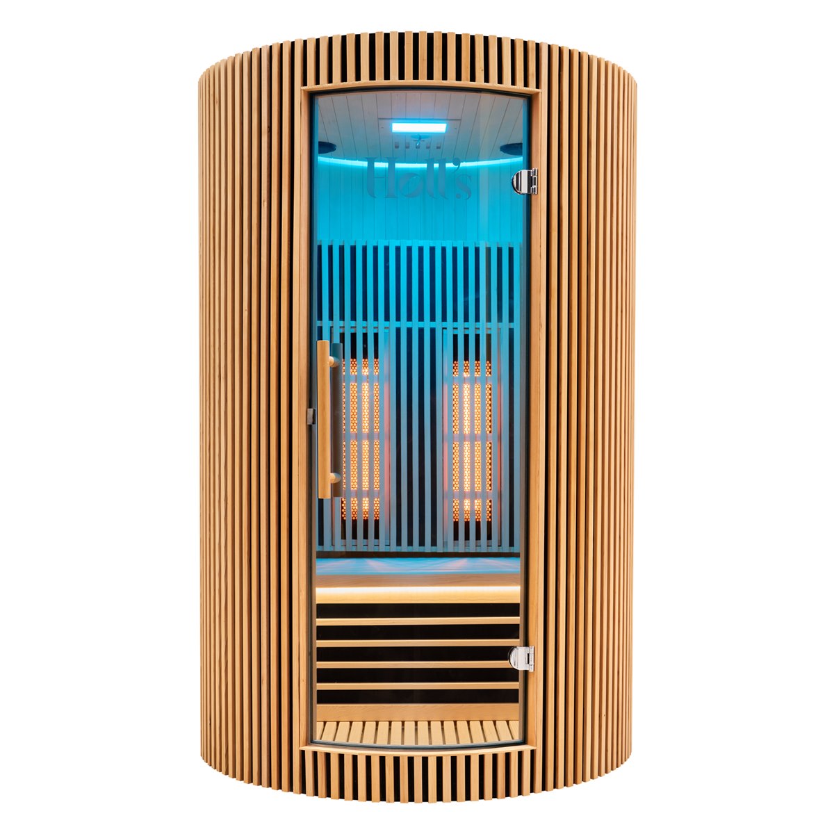 Sauna infrarouge design au format circulaire – Holl's Moon 2 places
