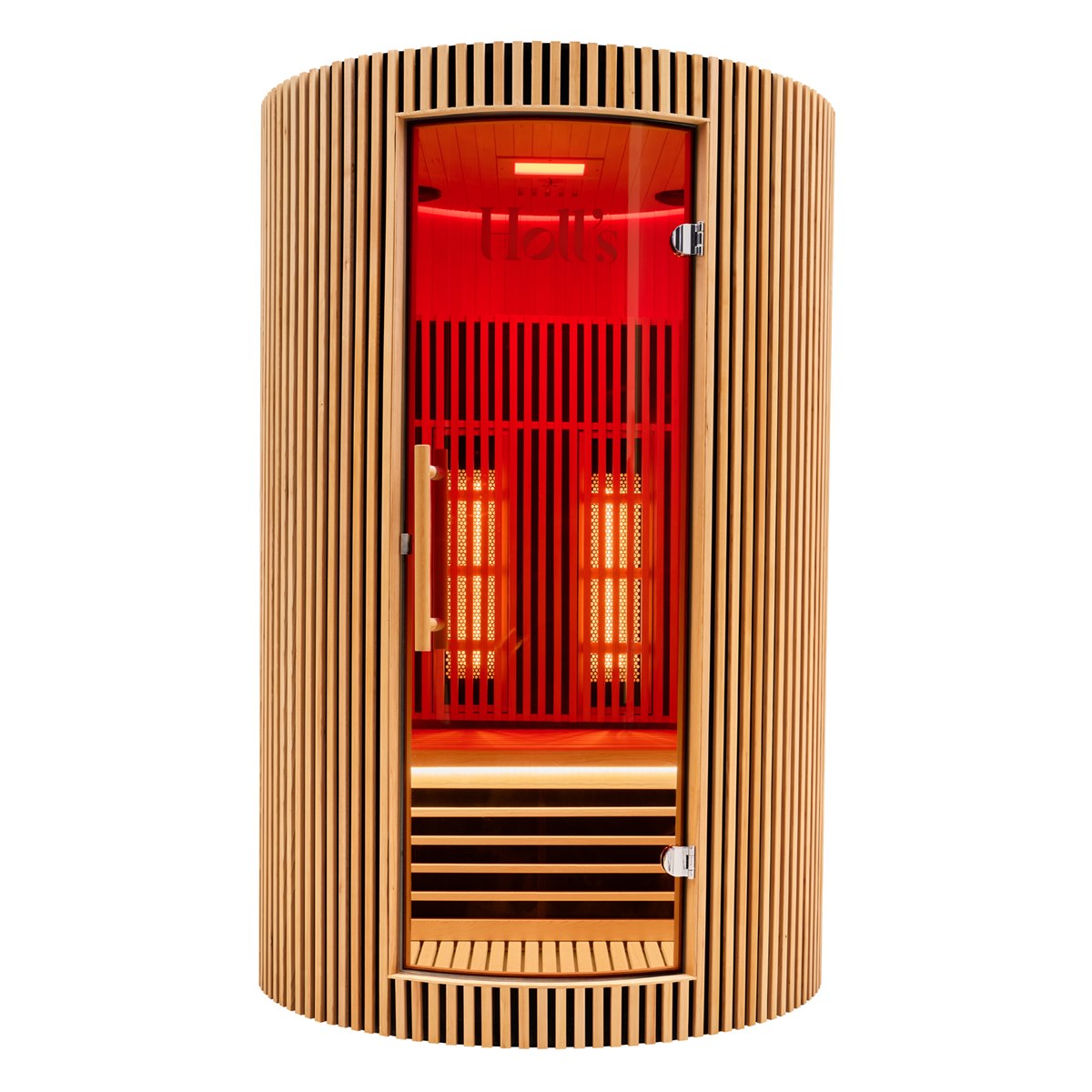 Sauna infrarouge design au format circulaire – Holl's Moon 2 places
