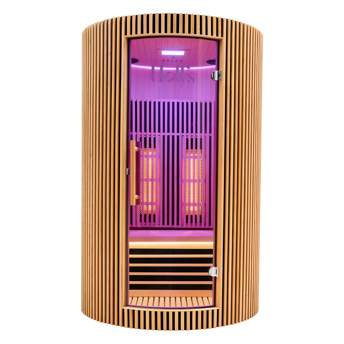 Sauna infrarouge design au format circulaire – Holl's Moon 2 places