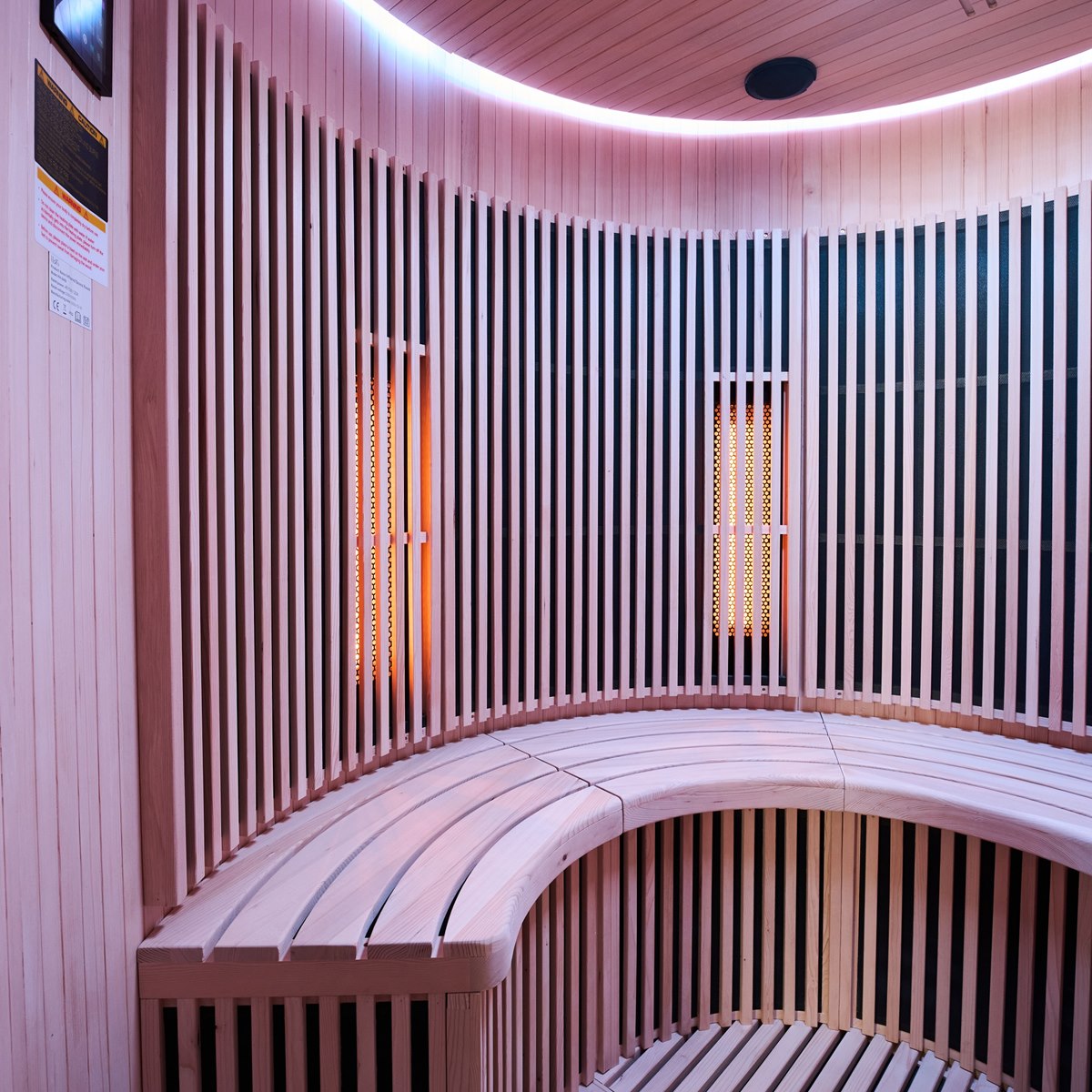 Grand sauna infrarouge circulaire à partager – Holl's Moon 4 places