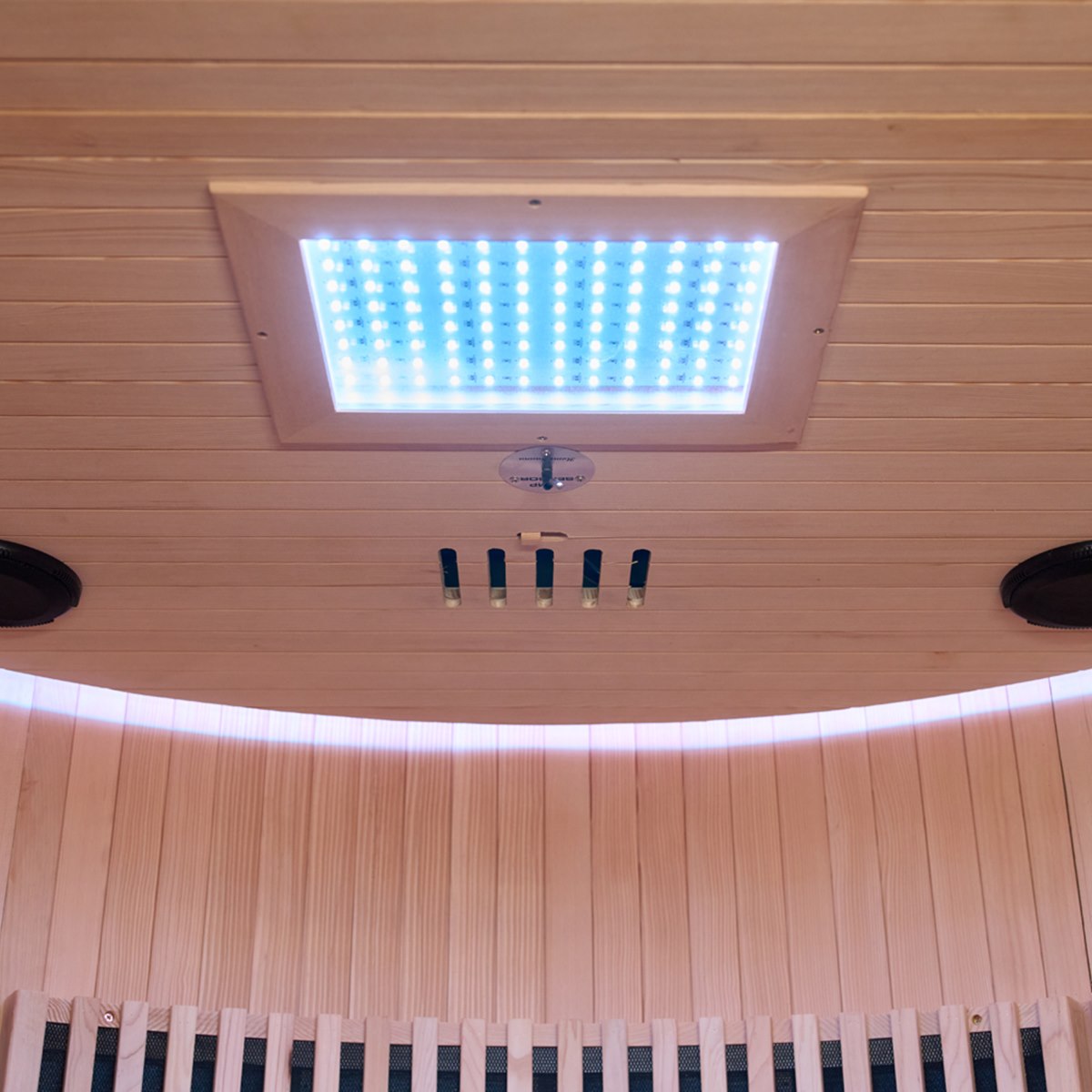 Grand sauna infrarouge circulaire à partager – Holl's Moon 4 places