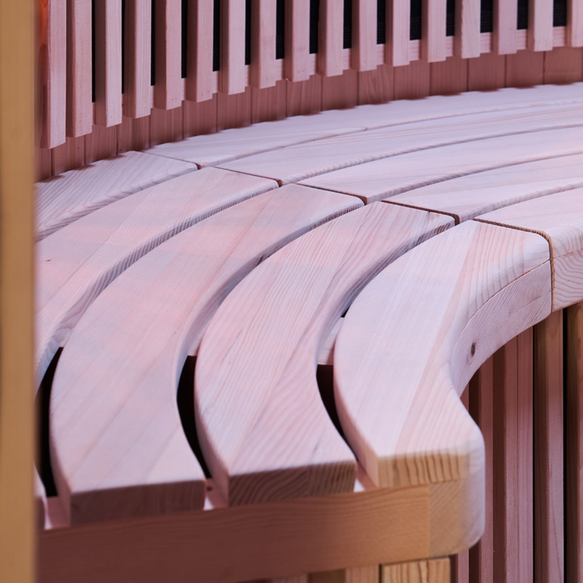 Grand sauna infrarouge circulaire à partager – Holl's Moon 4 places