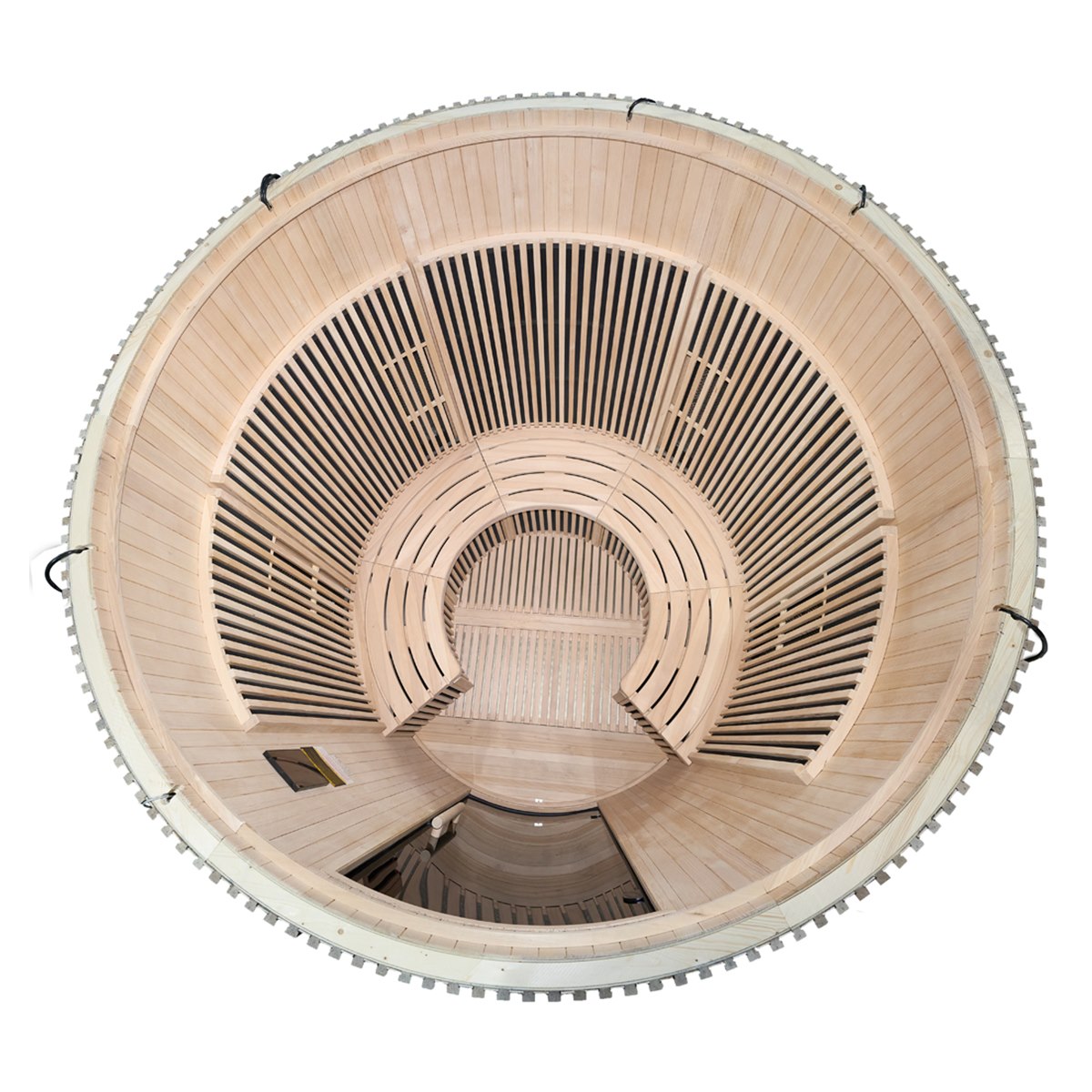 Grand sauna infrarouge circulaire à partager – Holl's Moon 4 places