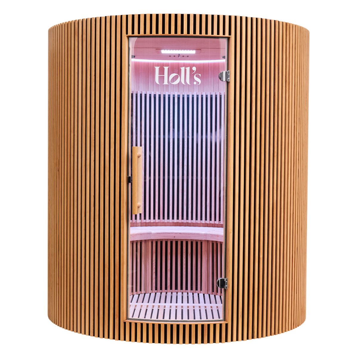 Grand sauna infrarouge circulaire à partager – Holl's Moon 4 places