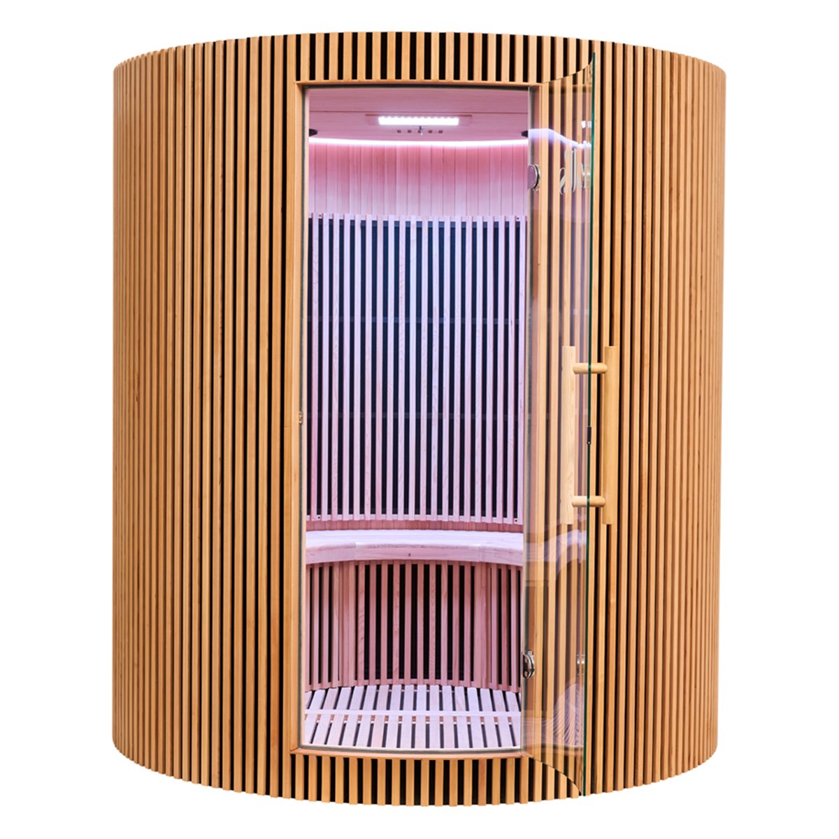 Grand sauna infrarouge circulaire à partager – Holl's Moon 4 places