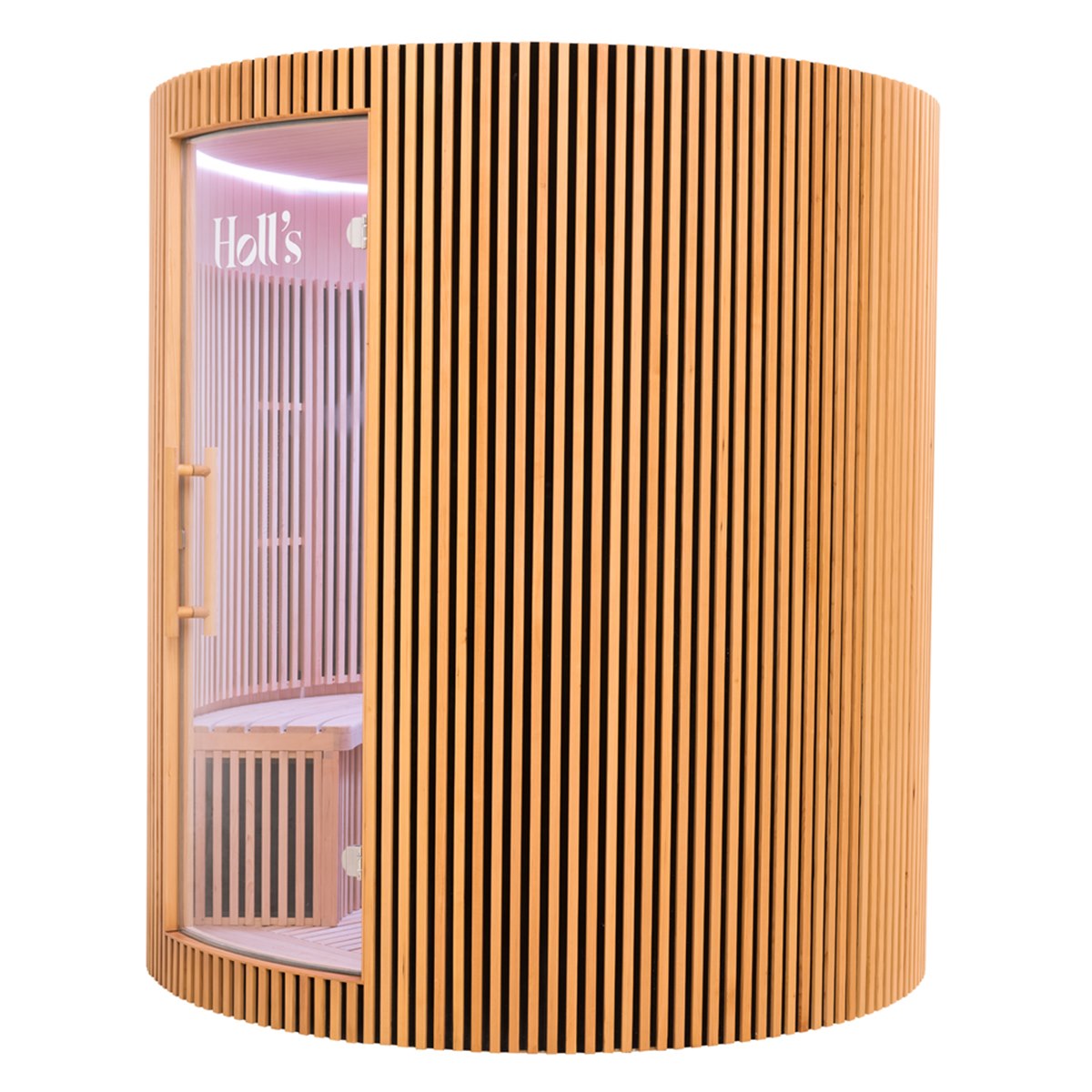 Grand sauna infrarouge circulaire à partager – Holl's Moon 4 places