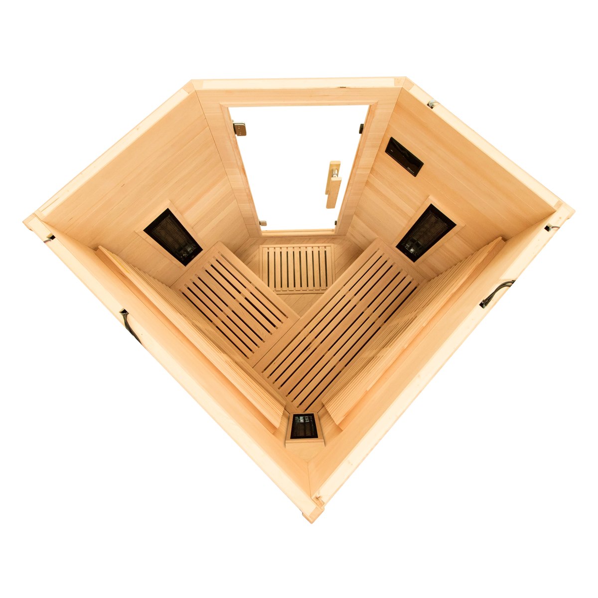 Sauna infrarouge d'angle compact – Holl's PureWave EVO 3 places angulaire