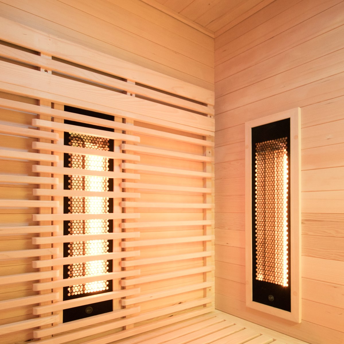 Sauna infrarouge d'angle compact – Holl's PureWave EVO 3 places angulaire