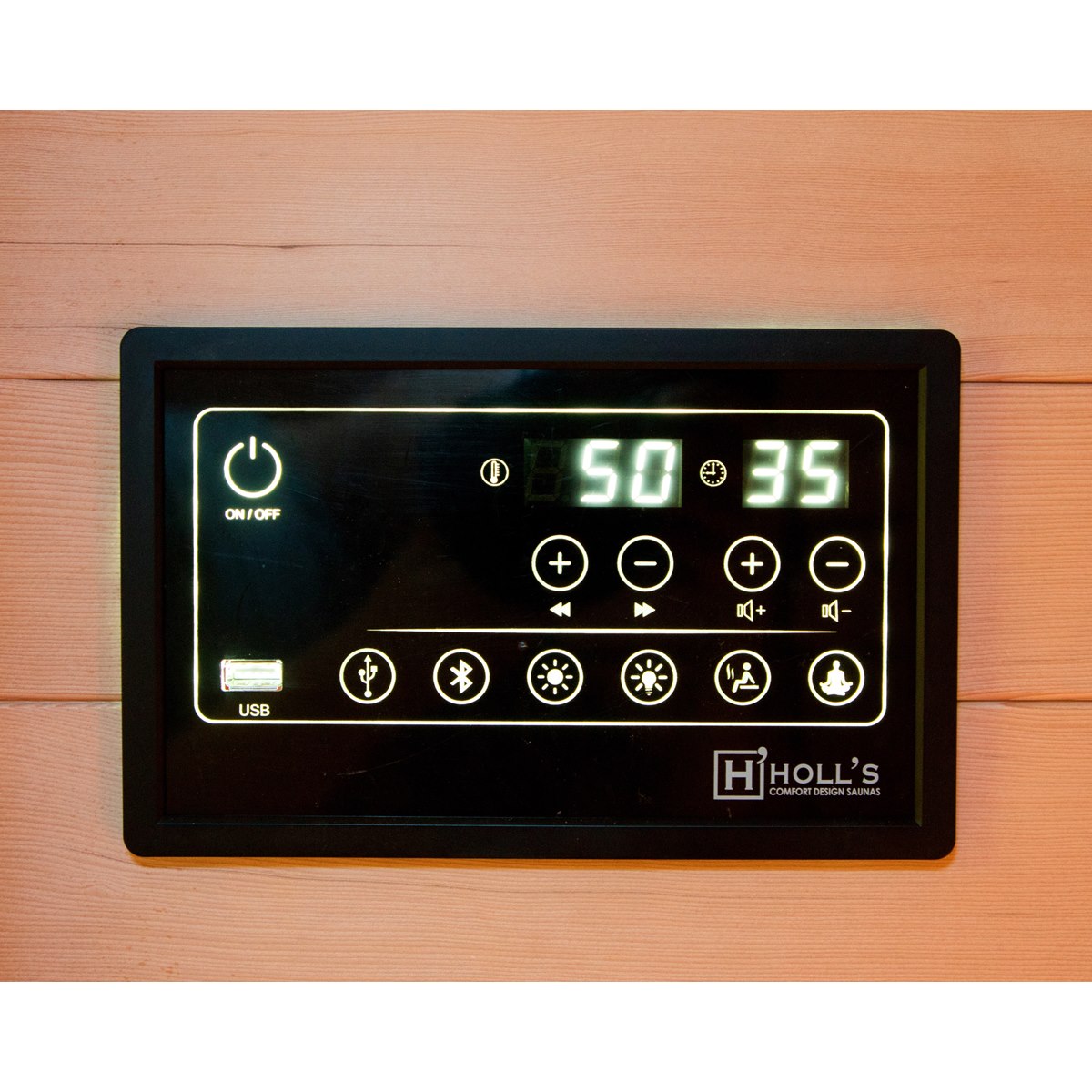 Sauna infrarouge d'angle compact – Holl's PureWave EVO 3 places angulaire