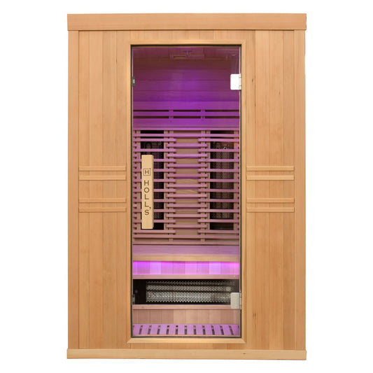 Holl's PureWave EVO – sauna infrarouge Dual Healthy en épicéa du Canada, 2 ou 3 places