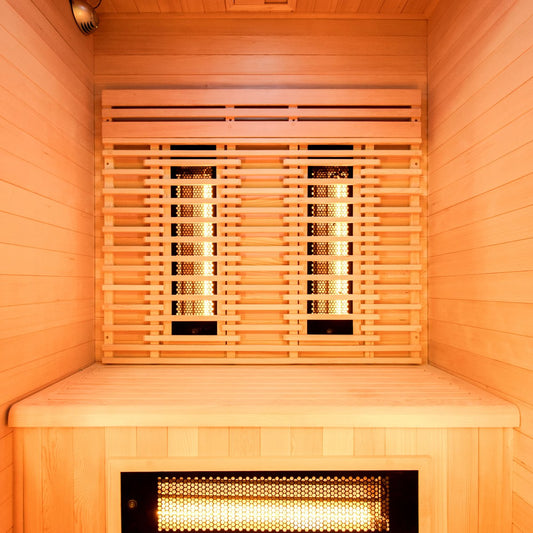 Sauna infrarouge Dual Healthy en épicéa du Canada, 2 ou 3 places – Holl's PureWave EVO