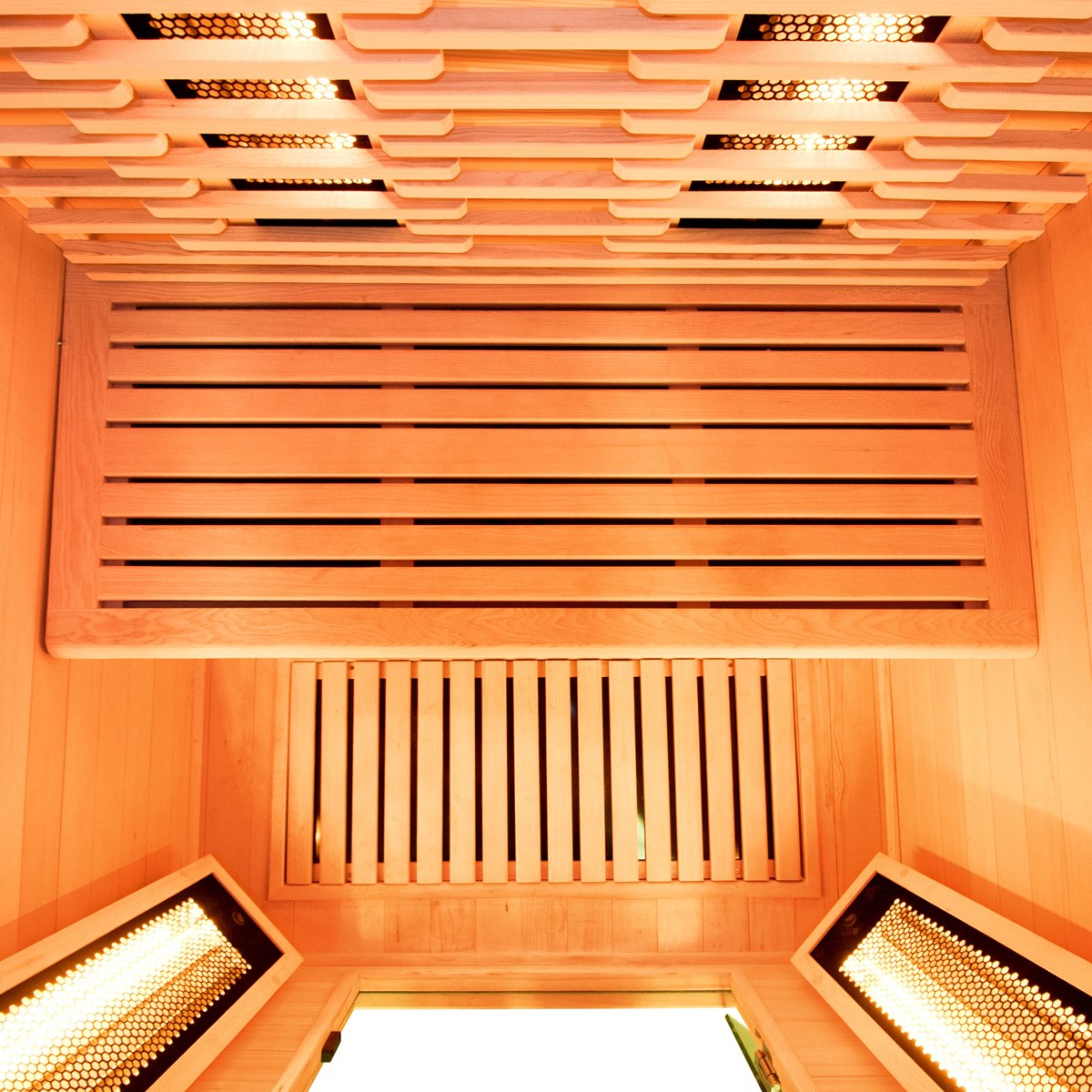 Sauna infrarouge Dual Healthy en épicéa du Canada, 2 ou 3 places – Holl's PureWave EVO