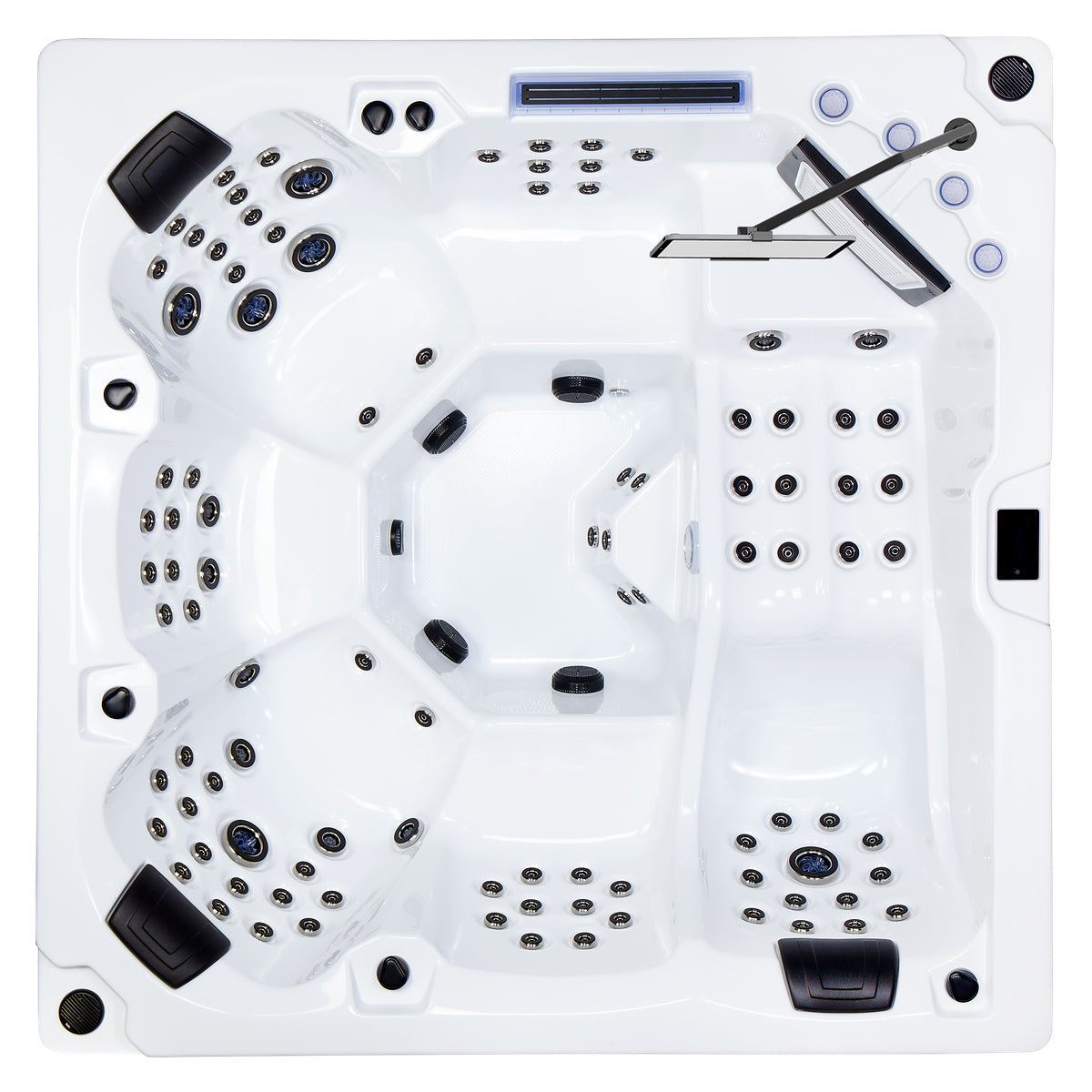 Wellis Wibe Avatar Cinema 6 places Ice White — vue de dessus