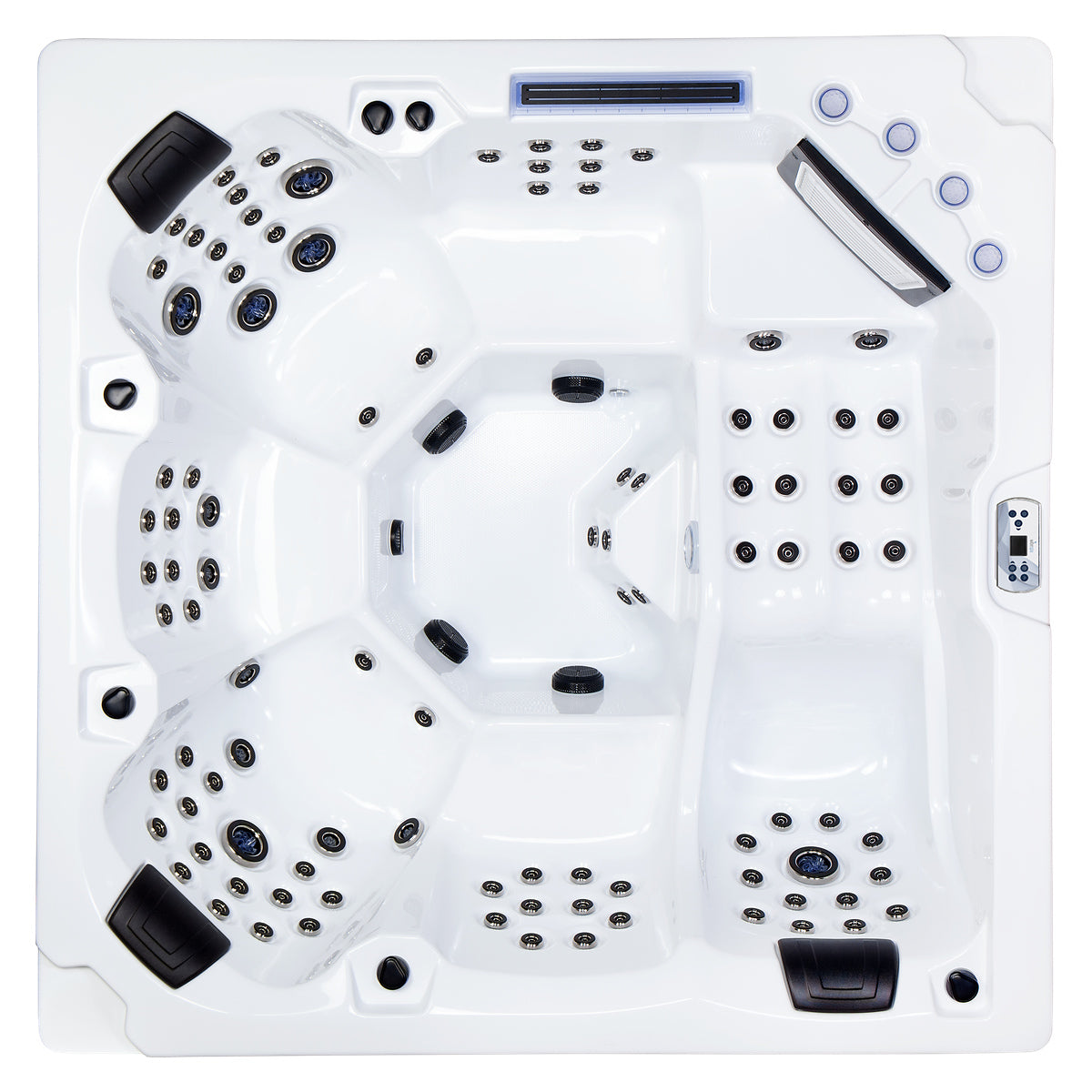 Wellis Wibe Avatar Deluxe 6 places Ice White — vue de dessus