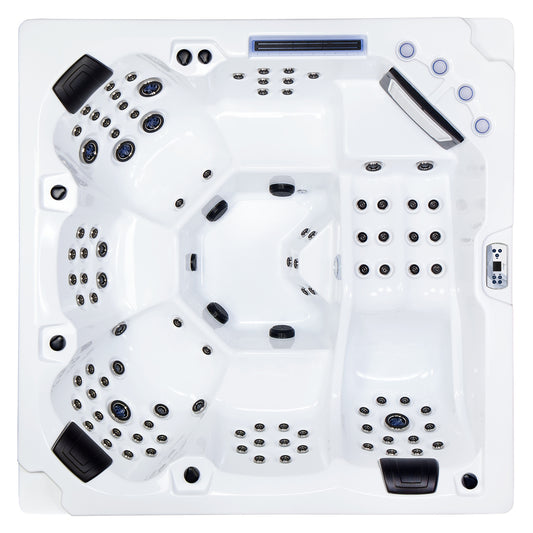 Wellis Wibe Avatar Deluxe 6 places Ice White — vue de dessus