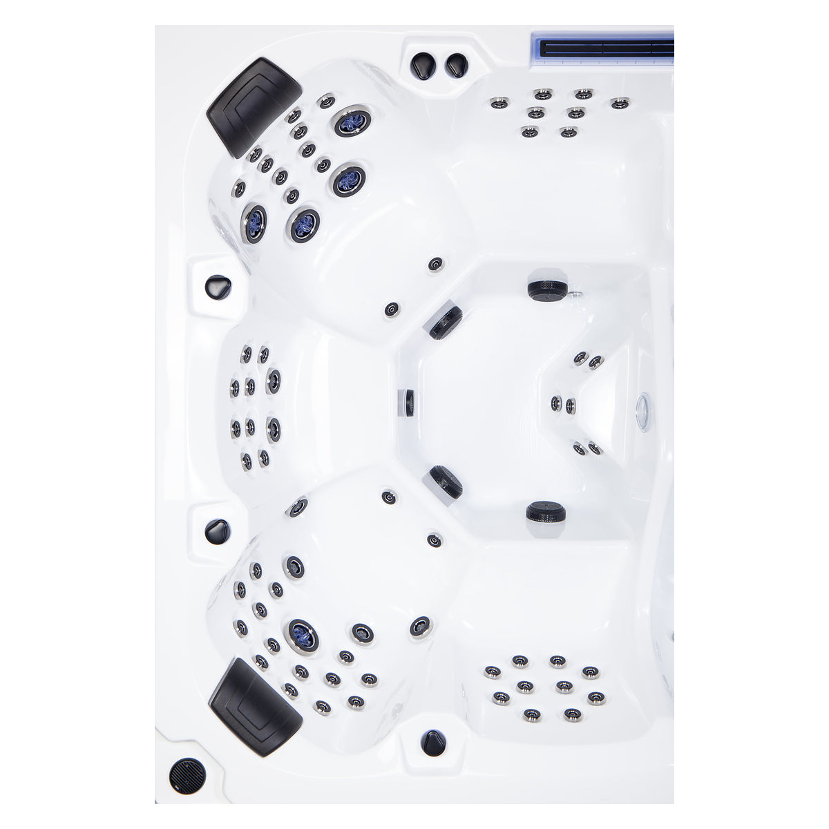 Wellis Wibe Avatar Deluxe 6 places Ice White — détail du spa