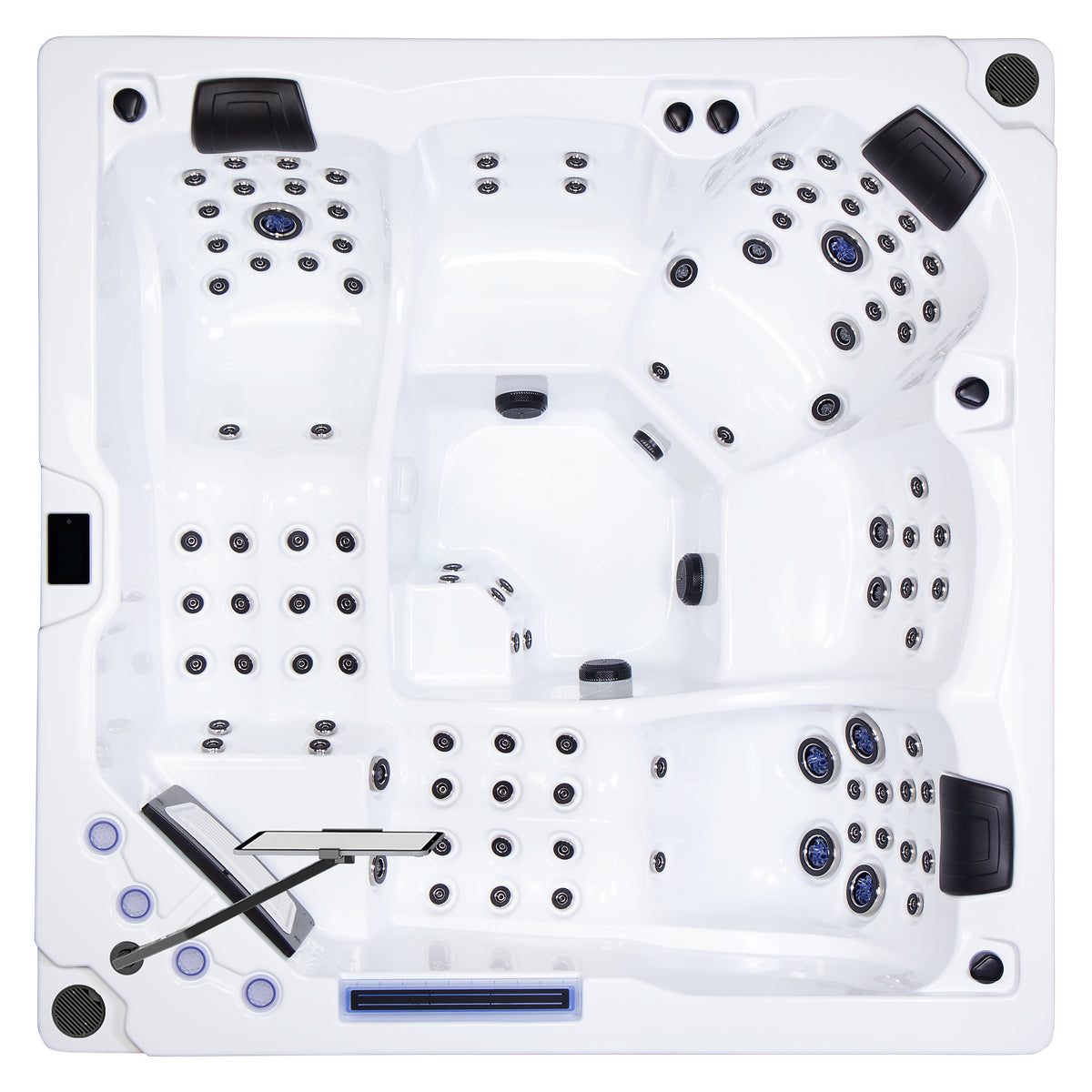Wellis Wibe Matrix Cinema 5 places Ice White — vue de dessus