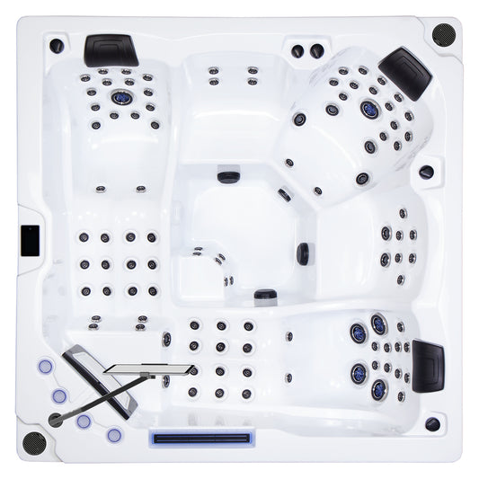 Wellis Wibe Matrix Cinema 5 places Ice White — vue de dessus
