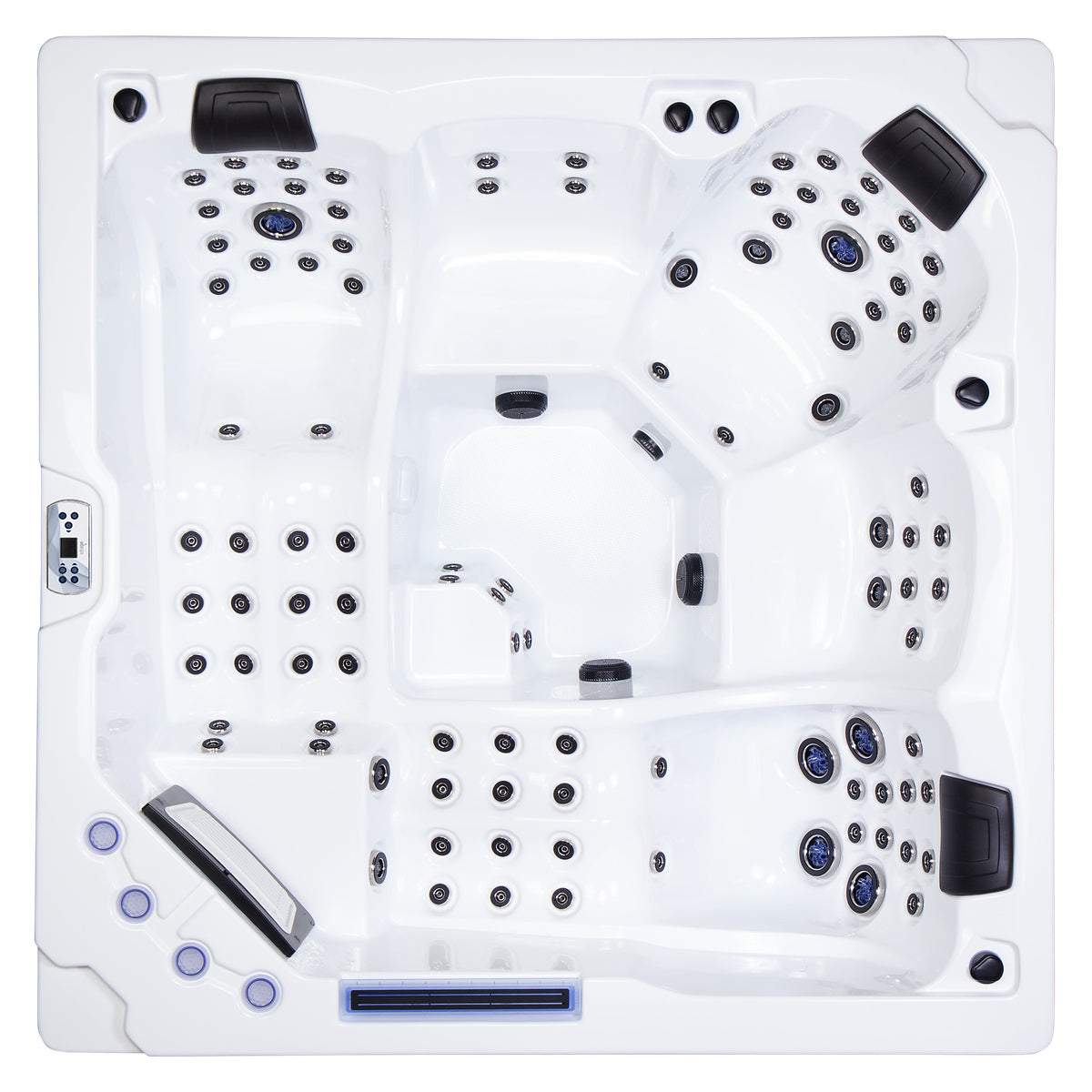 Wellis Wibe Matrix Deluxe 5 places Ice White — vue de dessus