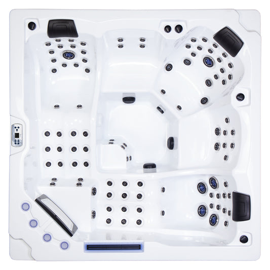 Wellis Wibe Matrix Deluxe 5 places Ice White — vue de dessus