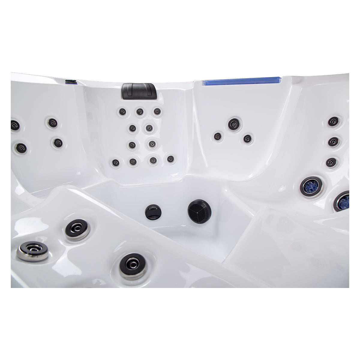 Wellis Wibe Waterworld Cinema 6 places Ice White — détail du spa
