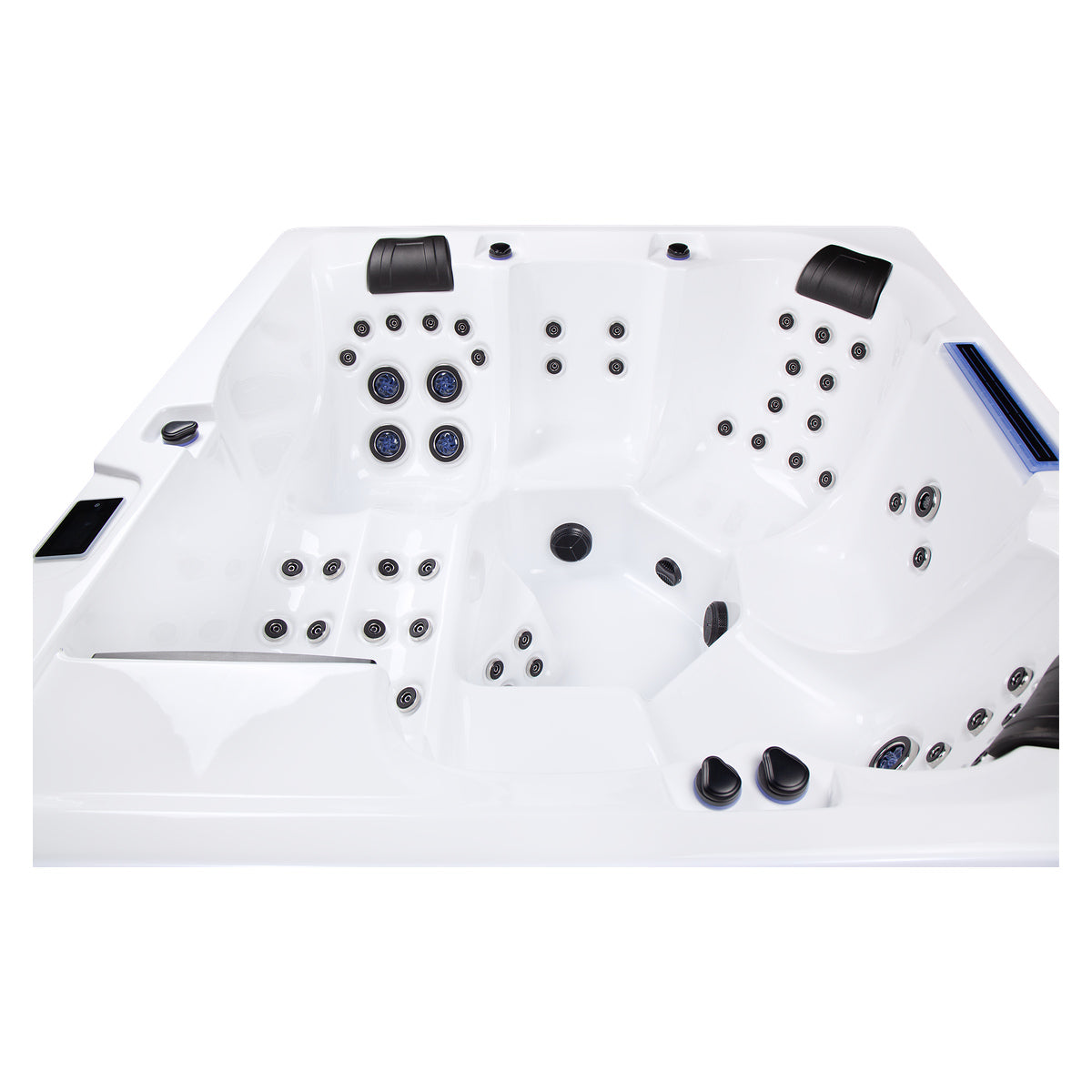 Wellis Wibe Waterworld Cinema 6 places Ice White — détail du spa