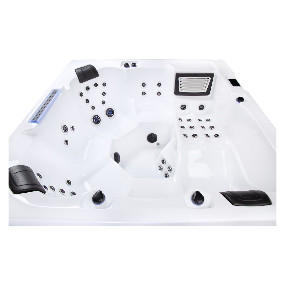 Wellis Wibe Waterworld Cinema 6 places Ice White — détail du spa