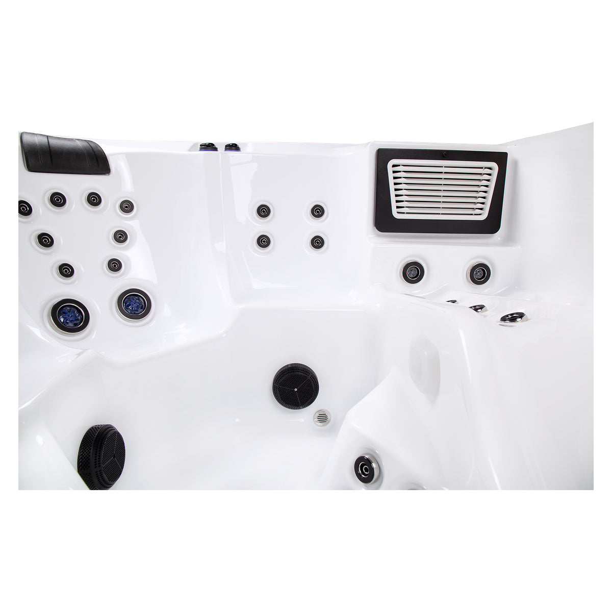 Wellis Wibe Waterworld Cinema 6 places Ice White — détail du spa