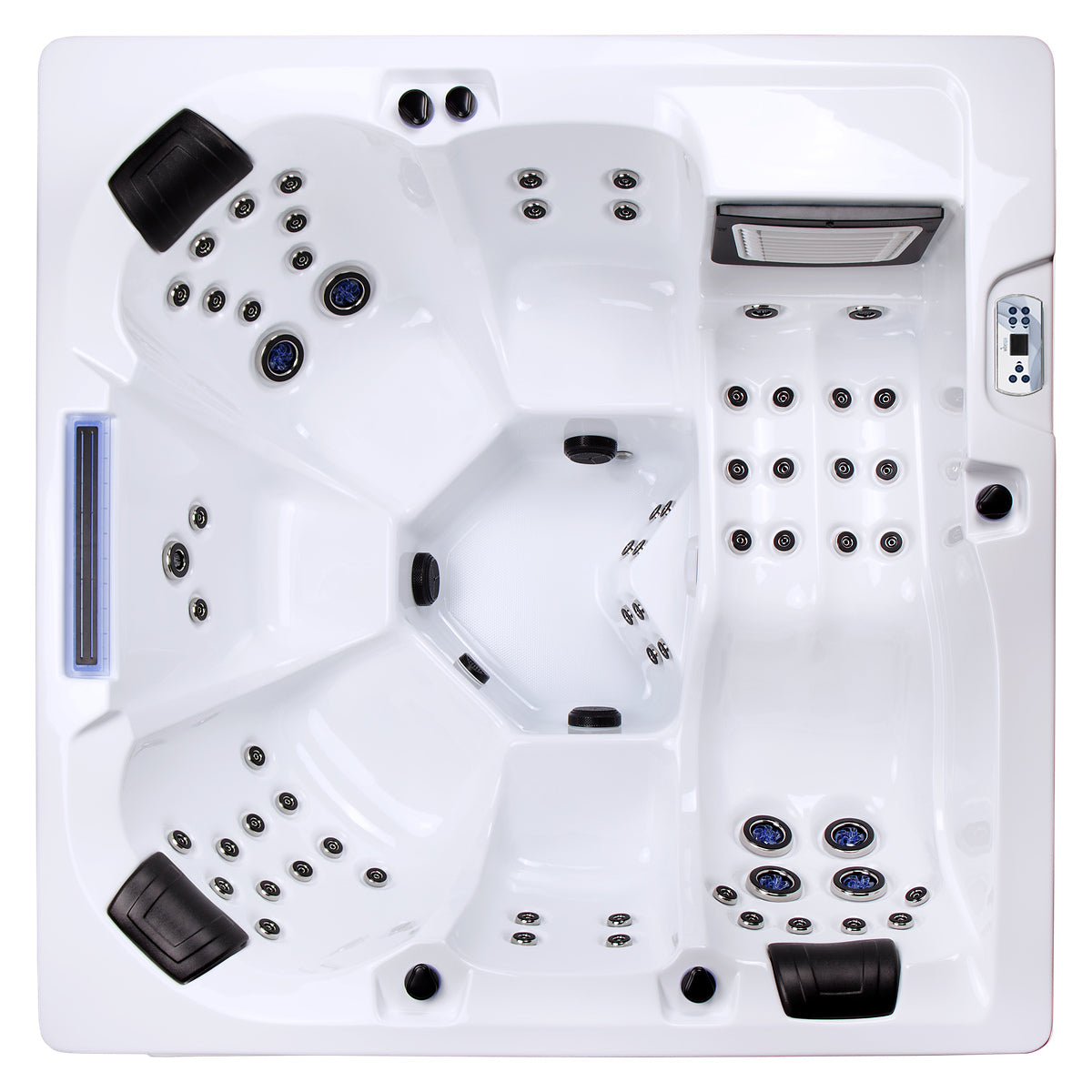 Wellis Wibe Waterworld Deluxe 6 places Ice White — vue de dessus